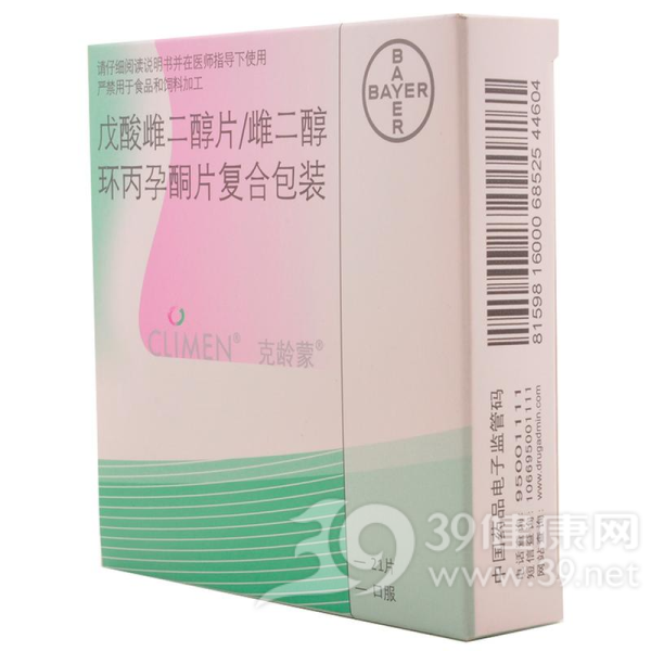 戊酸雌二醇片/雌二醇环丙孕酮片复合包装(克龄蒙)